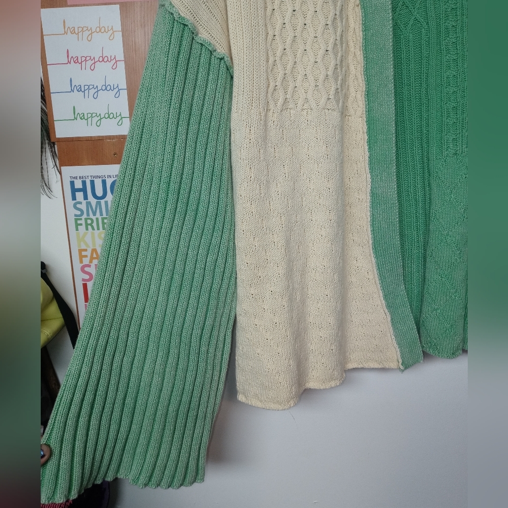 Nwot Pol Oversized Medium Color Block Open Front … - image 4